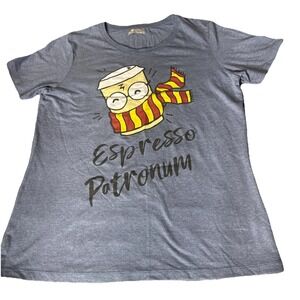 'Espresso Patronum' blue short sleeve t-shirt Size M